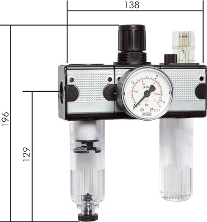 Exemplary representation: 3-part maintenance unit - Multifix series 1