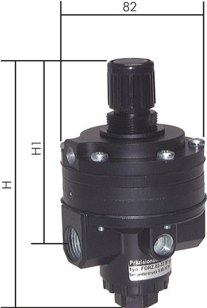 Exemplary representation: Precision pressure regulator, remote-controlled (volume booster), special design