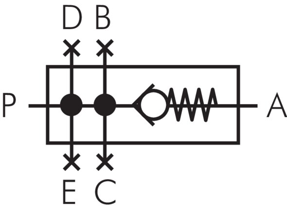 Schaltsymbol: Rückschlagventil (Futura)